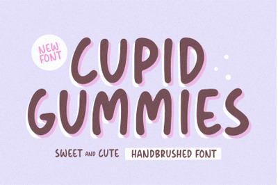 Cupid Gummies a Sweet and Cute Handbrushed Font