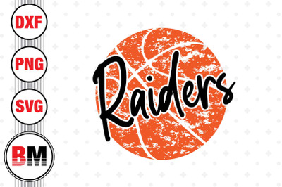 Raiders Distressed Basketball SVG, PNG, DXF Files