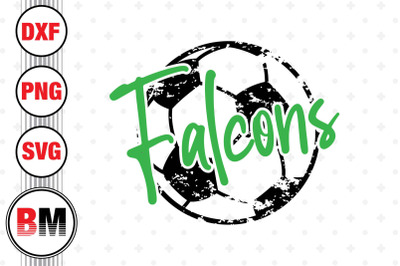 Falcons Distressed Soccer SVG, PNG, DXF Files
