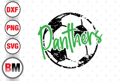 Panthers Distressed Soccer SVG, PNG, DXF Files