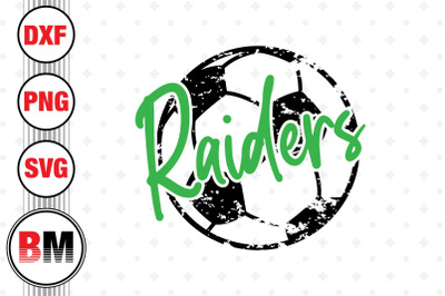 Raiders Distressed Soccer SVG, PNG, DXF Files