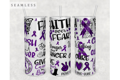 Pancreatic Cancer Awareness Tumbler Wrap, 20 Oz Skinny Tumbler PNG