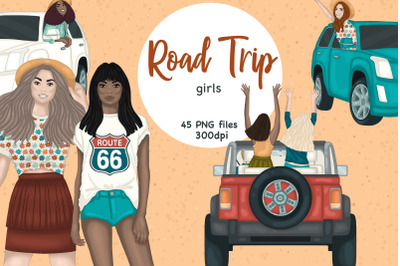 Road Trip Clipart | Summer Girl Clipart