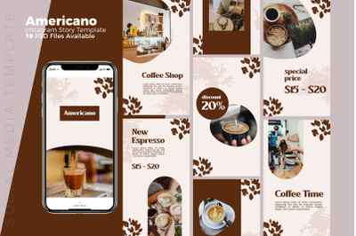 Americano Coffee - Instagram Story Template