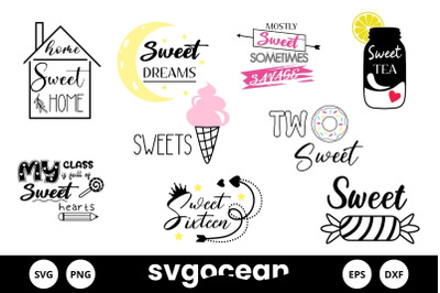 Sweet Svg Bundle | Clipart | Silhouette | Cut Files