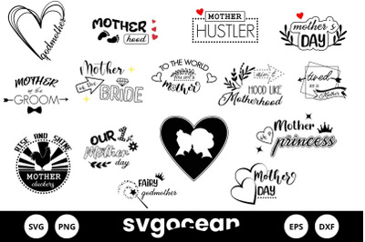 Mother&#039;s Day Svg Bundle | Clipart | Silhouette | Cut Files