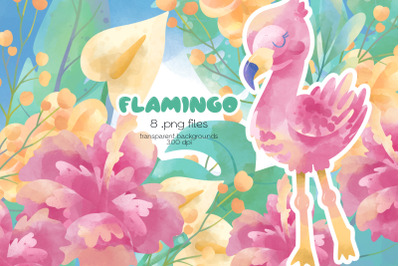 Flamingo Clipart - PNG Files