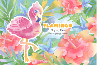 Flamingo Clipart - PNG Files