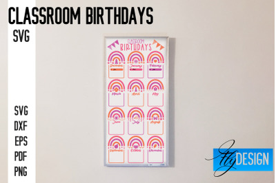 Classroom Birthdays SVG | Funny Classroom SVG Design | Kids Birthdays