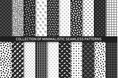 B&amp;W seamless geometric patterns