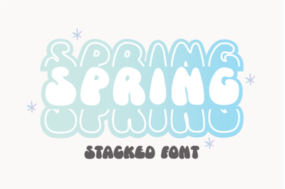 SPRING STACKED Retro Font