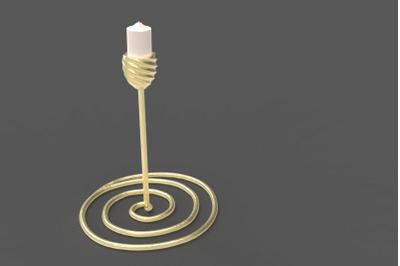 Spiral Candelabrum 3D Printing Candle Holder&nbsp;