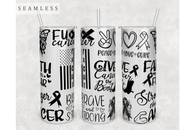 Skin Cancer Awareness Tumbler Wrap, 20 Oz Skinny Tumbler Skin Cancer