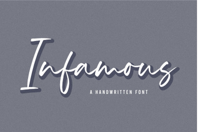 Infamous a Handwritten Font