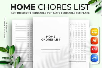 Home Chores List Kdp Interior