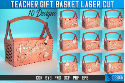 Teacher Gift Basket Laser Cut SVG | Teacher Gift SVG Design | CNC File