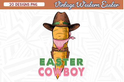 Easter Cowboy Cute Carrot Western Easter