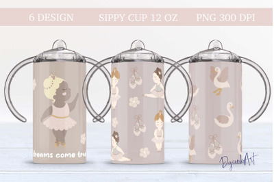 Little Ballerina 12 Oz Sippy Cup Sublimation