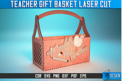 Teacher Gift Basket Laser Cut SVG | Teacher Gift SVG Design | CNC File