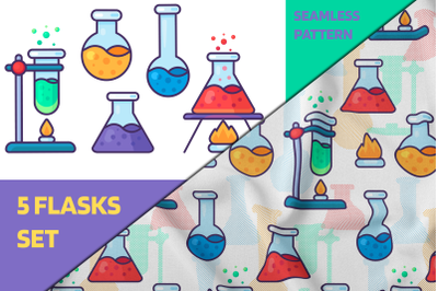 Chemistry Flasks Set