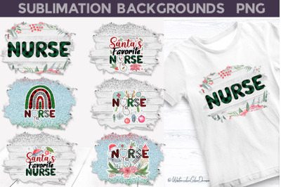 &nbsp;Nurse Christmas Sublimation Designs