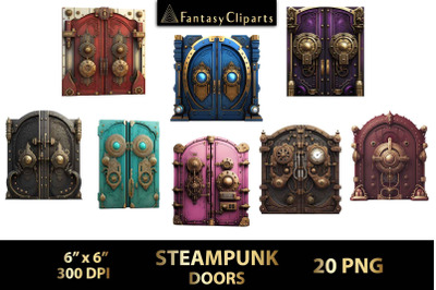 Steampunk Doors Clipart | Victorian Hatches Clip Art PNG