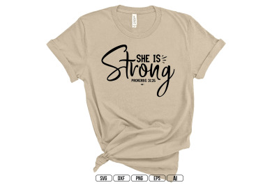 She is Strong SVG