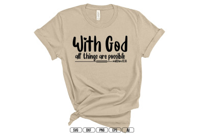 with god All things are possible SVG