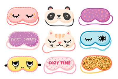 Masks for dreaming with eyes and smile collection