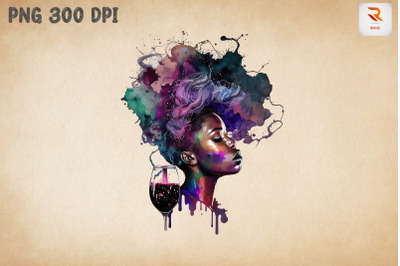 Beautiful Afro Girl And Wine 4
