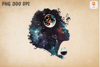 Beautiful Afro Girl And Wine 5