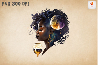 Beautiful Afro Girl And Wine 8