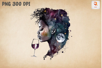 Beautiful Afro Girl And Wine 10