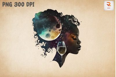 Beautiful Afro Girl And Wine 12