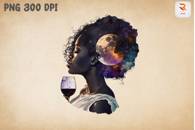 Beautiful Afro Girl And Wine 16