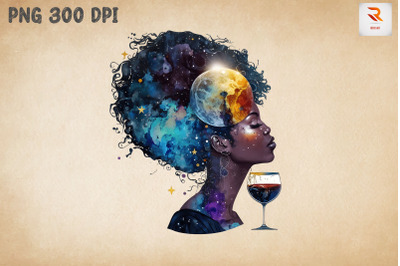 Beautiful Afro Girl And Wine 19