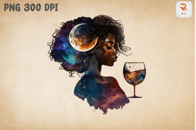 Beautiful Afro Girl And Wine 20