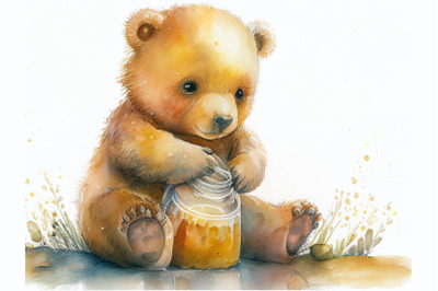 Cute Springtime Honey bear