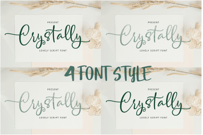Crystally Calligraphy Font 4 Style
