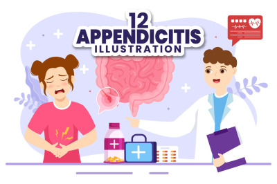 12 Appendicitis Inflammation Illustration