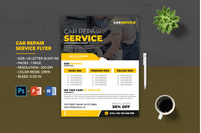 Car Repair Service Flyer | Auto Repair Service Flyer