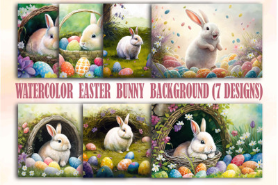 Watercolor Easter Bunny Backgrounds