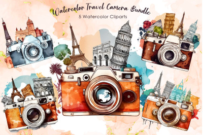 Watercolor Travel Camera Bundle