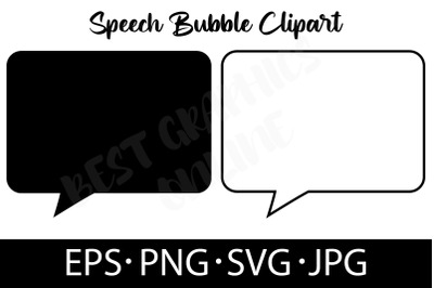 Speech Bubble Svg Vector Cut File Silhouette outline clipart