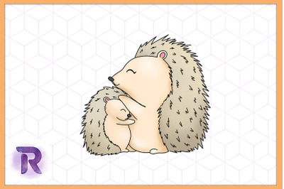 Hedgehog Mama Animal Mother&#039;s Day