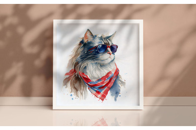 4th of July Norwegian Forest Cat Cat