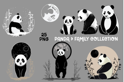 Clipart Panda &amp; Family. Animals Collection