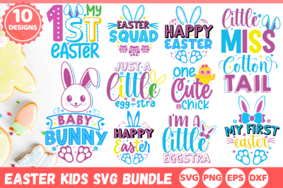 Kids Easter SVG Bundle