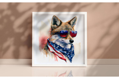 4th of July Coyote Background