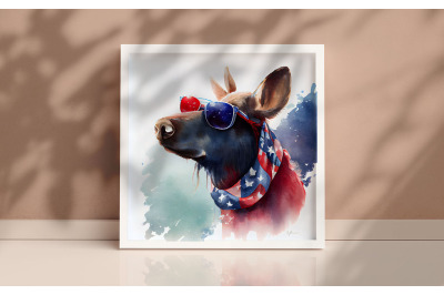 4th of July Moose Background